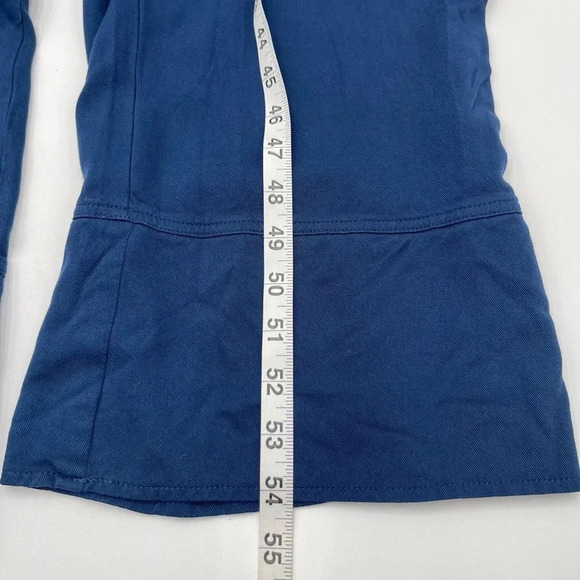 Frye Women’s Large Short Sleeve Utility Jumpsuit Blue Navy Comfortable Stretchy - Picture 12 of 15